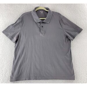 UNTUCKit Polo Shirt Mens Size X-Large Gray Short Sleeve Stretch Golf Athletic